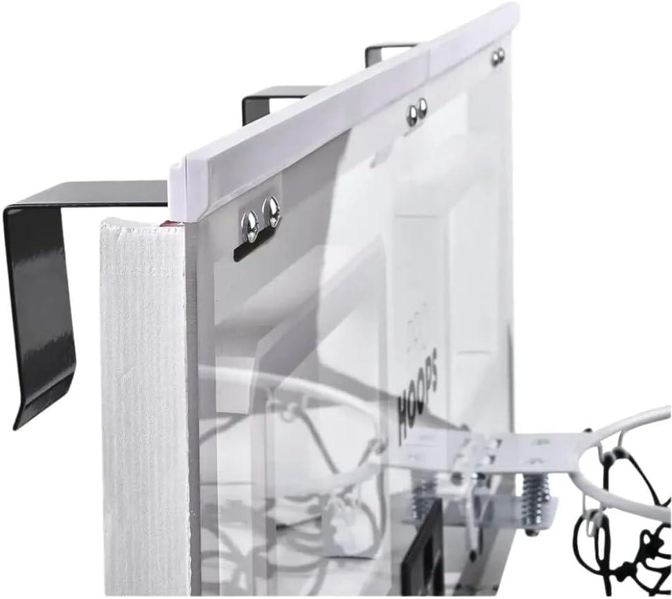 imageFranklin Sports Over The Door Indoor LED Basketball HoopsSteel Rim Mini BasketIncludes Ball and PumpLight Up BackboardLight Up Double Hoops