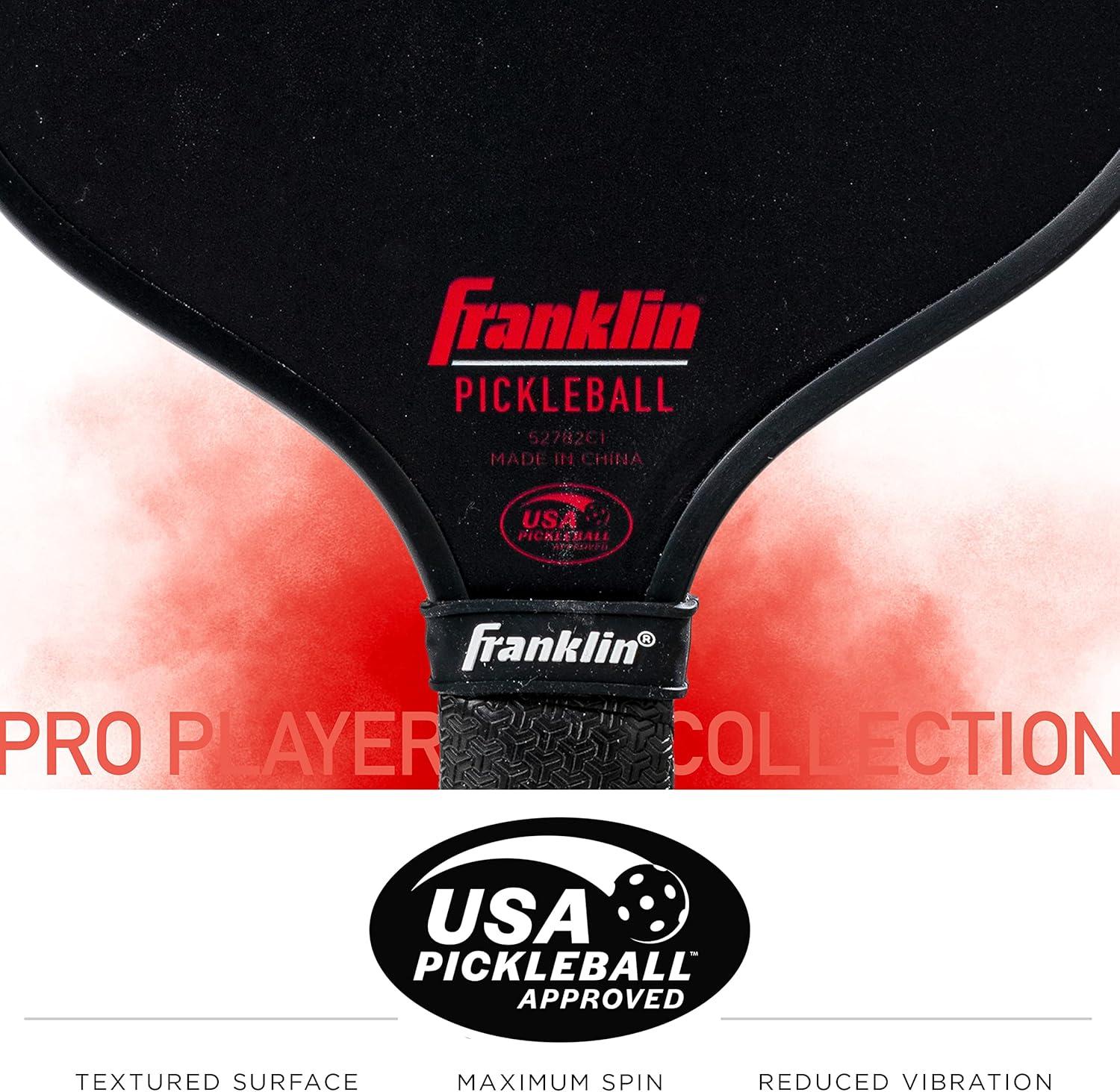 imageFranklin Sports Pro Pickleball Paddles Pro Player Carbon Fiber Tournament Pickleball Paddles USA Pickleball USAPA Approved 13mm Core13mm