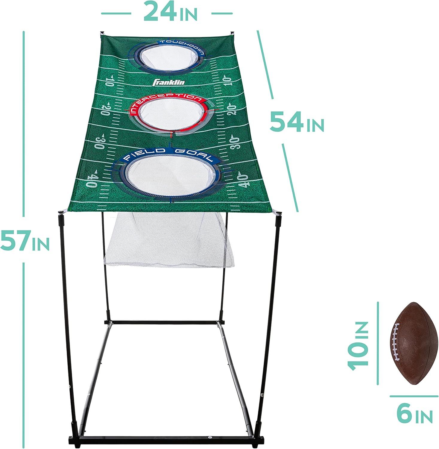 imageFranklin Sports QB Cornhole Set 3 Hole Cornhole Target Football Game Football Game for Tailgates Parties More Target Toss Passing Set
