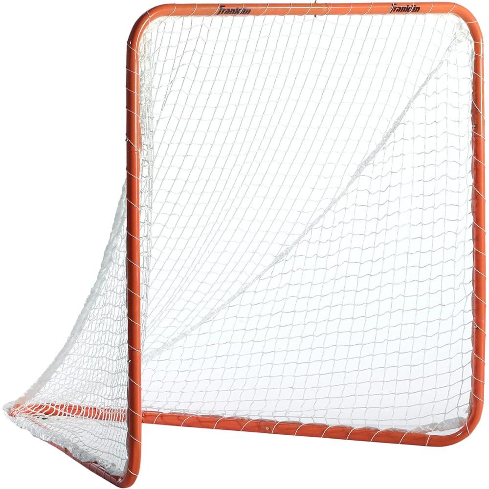 imageFranklin Sports Franklin Sports Backyard Lacrosse Goal Kids Adult Lacrosse Training Net Lacrosse Training Equipment Perfect for Youth Adult TrainingOrange