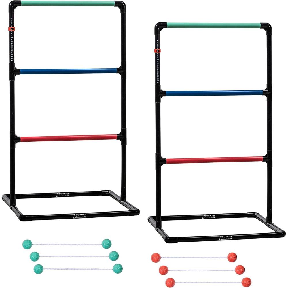 imageFranklin Sports Ladder Ball Set Includes 2 Ladder Ball Targets with Weighted Bases and 6 Bolas Ladder Golf Toss Outdoor Game For Beach or Backyard Fun Professional American and Family Set OptionsFamily