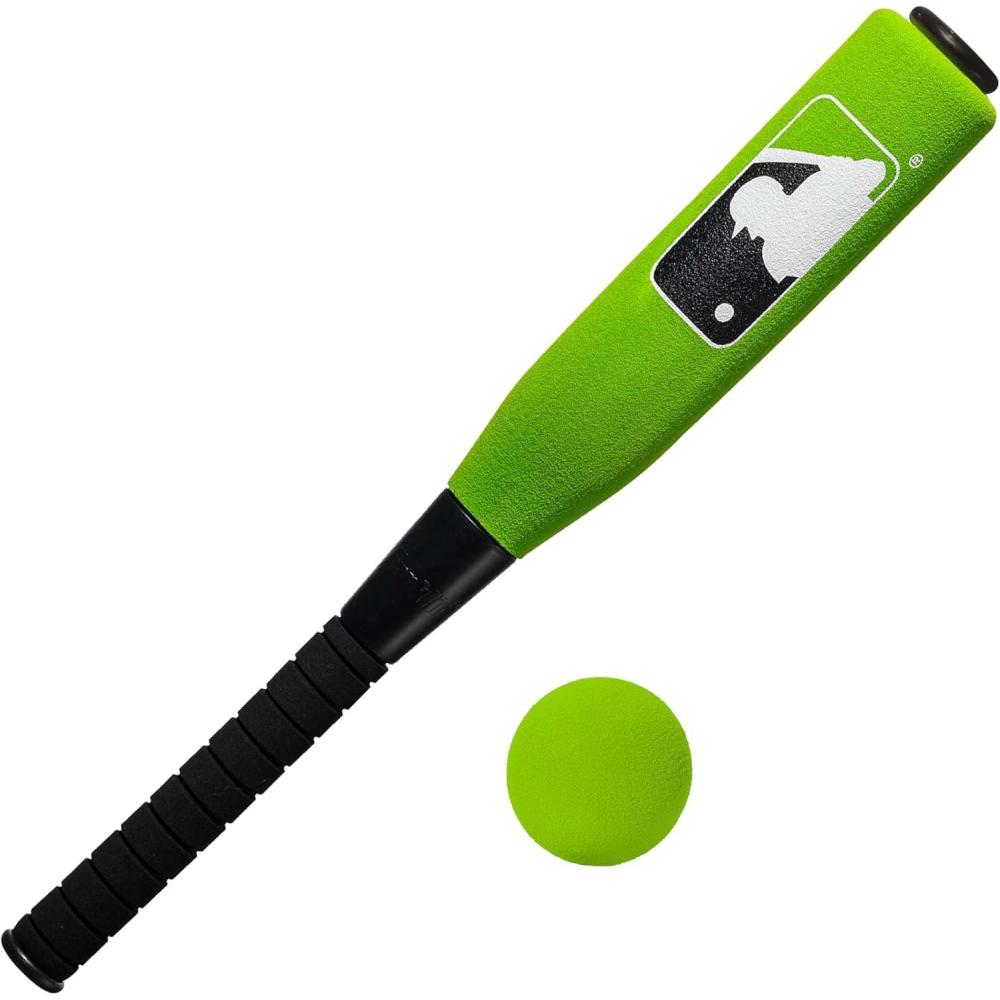 imageFranklin Sports MLB Kids Foam Baseball Bat  Ball Sets  Indoor  Outdoor Soft Foam Baseball Bats for Kids  Toddlers  Regular  Jumbo Barrels  24quot or 27quot LengthGreen
