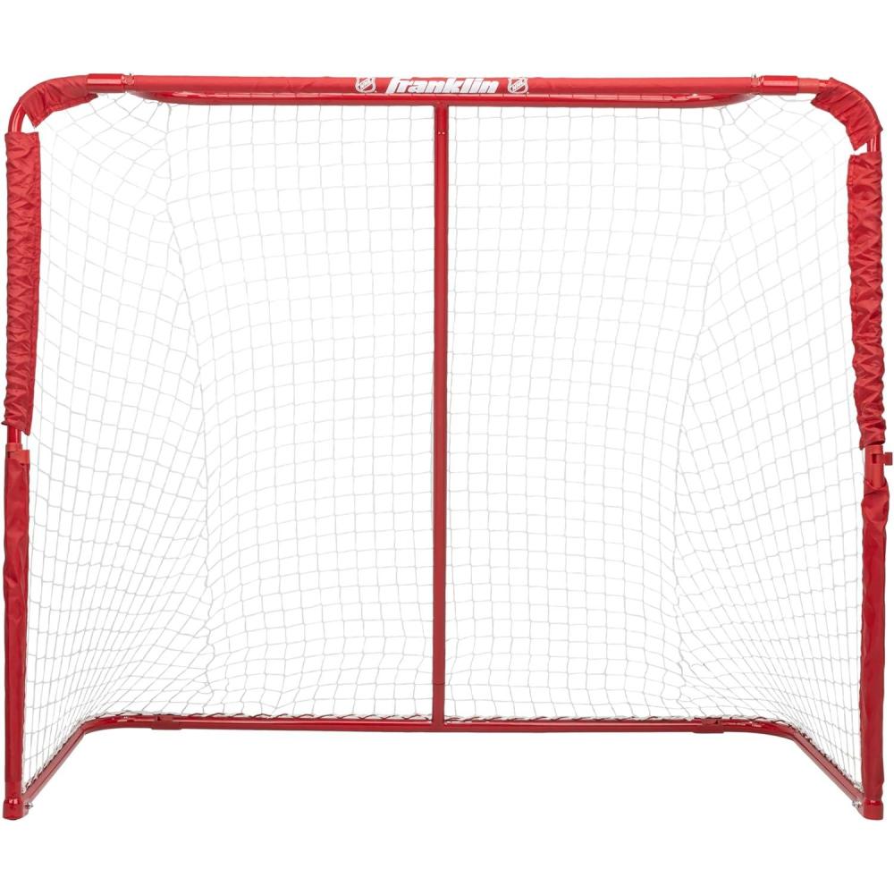 imageFranklin Sports Youth Street Hockey Net  Indoor Outdoor Steel Hockey Goal for Kids Roller Street  54quot InchesEasy Assembly  Carry Bag