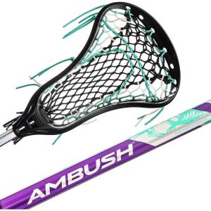 Franklin Sports Ambush Men’s + Women’s Lacrosse Sticks – Adult + Youth Aluminum Lax Sticks – Boys’ + Girls’ Game + Training Lacrosse Sticks – Standard + Mini Lax Stick for Kids + Adults(Women’s)