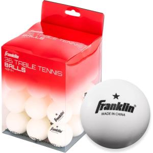 Franklin Sports Glow in The Dark Ping Pong Balls – Official Size + Weight 40mm Table Tennis Balls – One Star Glow in The Dark Ping Pong – Durable High Performance – Green – 6 Pack(Pack of 36)