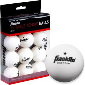 Franklin Sports Glow in The Dark Ping Pong Balls – Official Size + Weight 40mm Table Tennis Balls – One Star Glow in The Dark Ping Pong – Durable High Performance – Green – 6 Pack(40 mm (12 Pack))