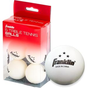 Franklin Sports Glow in The Dark Ping Pong Balls – Official Size + Weight 40mm Table Tennis Balls – One Star Glow in The Dark Ping Pong – Durable High Performance – Green – 6 Pack(40mm)