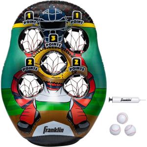 Franklin Sports Inflatable Target Toss Game – Kids Mini Throwing Game Set – Portable Indoor + Outdoor Toy Target(Baseball)