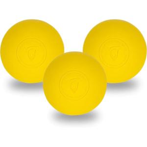 Franklin Sports Lacrosse Balls – Official Size Lax Balls for Practice – Rubber 63mm Outdoor Lacrosse Balls – Great for Muscle Massage Therapy + Yoga – White + Yellow(Yellow)