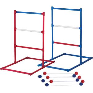 Franklin Sports Ladder Ball Set — Includes 2 Ladder Ball Targets with Weighted Bases and 6 Bolas — Ladder Golf Toss Outdoor Game For Beach or Backyard Fun — Professional, American, and Family Set Options(American)