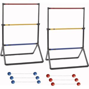 Franklin Sports Ladder Ball Set — Includes 2 Ladder Ball Targets with Weighted Bases and 6 Bolas — Ladder Golf Toss Outdoor Game For Beach or Backyard Fun — Professional, American, and Family Set Options(Starter)