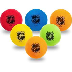 Franklin Sports Mini – Indoor Floor Hockey Balls for Kids – 6 Soft Foam Balls – Assorted Colors(Over Size)
