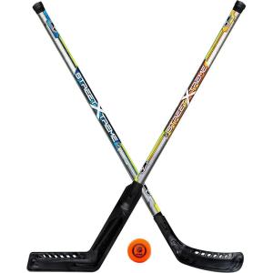 Franklin Sports NHL Kids Street Hockey Stick Set – Includes (2) Youth Street Hockey Sticks + (1) Outdoor Roller Hockey Ball – Perfect Hockey Starter Set for Kids(Goalie/Player Stick)