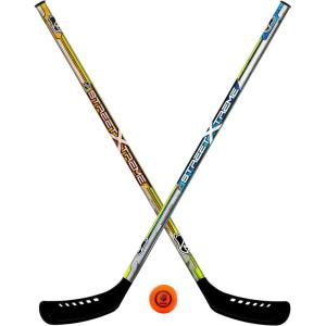 Franklin Sports NHL Kids Street Hockey Stick Set – Includes (2) Youth Street Hockey Sticks + (1) Outdoor Roller Hockey Ball – Perfect Hockey Starter Set for Kids(Player Sticks)