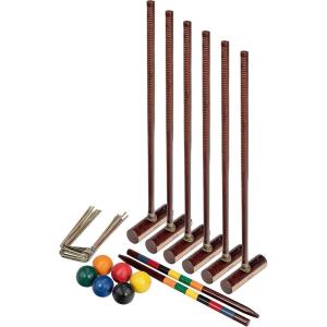 Franklin Sports Outdoor Croquet Set – 6 Player Croquet Set with Stakes Mallets Wickets and Balls – Backyard Lawn – Vintage(Expert)