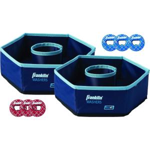 Franklin Sports Washer Toss Game Set – Outdoor Washers Set with Targets + Washers – Perfect for Lawn, Beach + More – Classic Outside + Tailgate Game(Washer Set – Bottle Cap Washers)