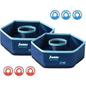 Franklin Sports Washer Toss Game Set – Outdoor Washers Set with Targets + Washers – Perfect for Lawn, Beach + More – Classic Outside + Tailgate Game(Washer Set – Original Washers)