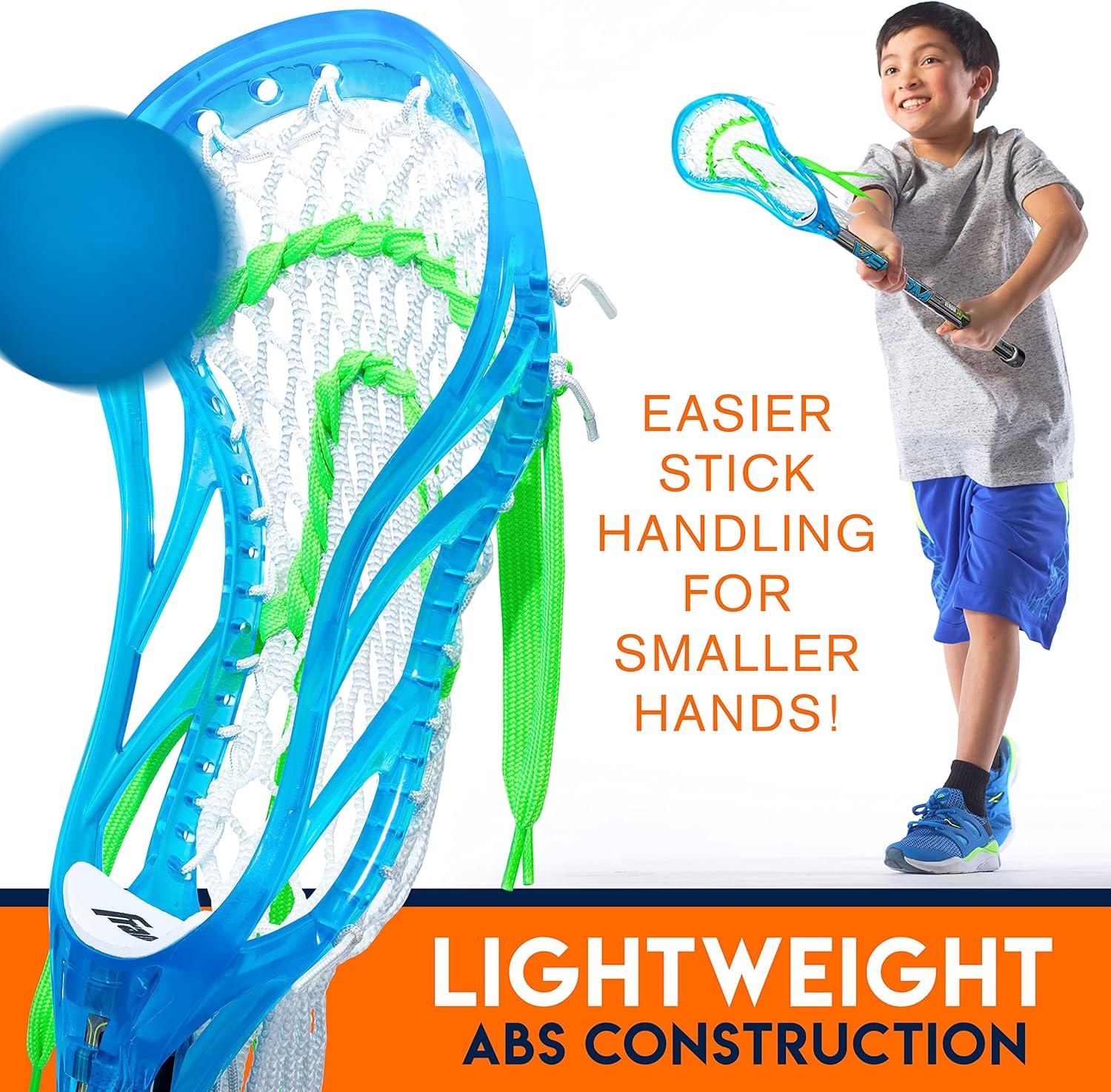 imageFranklin Sports Kids Mini Lacrosse Stick Ball Set Venom Youth Plastic Lacrosse Stick for Beginners Perfect Set for Kids ToddlersBlue