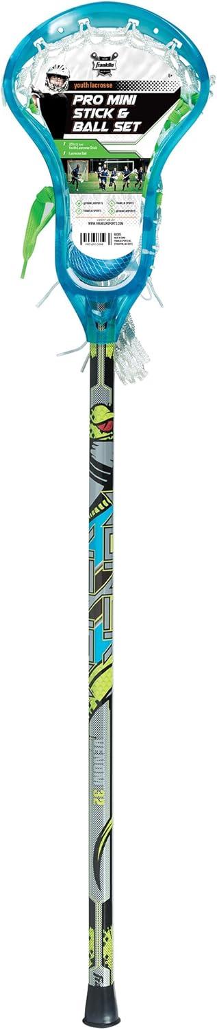 imageFranklin Sports Kids Mini Lacrosse Stick Ball Set Venom Youth Plastic Lacrosse Stick for Beginners Perfect Set for Kids ToddlersBlue