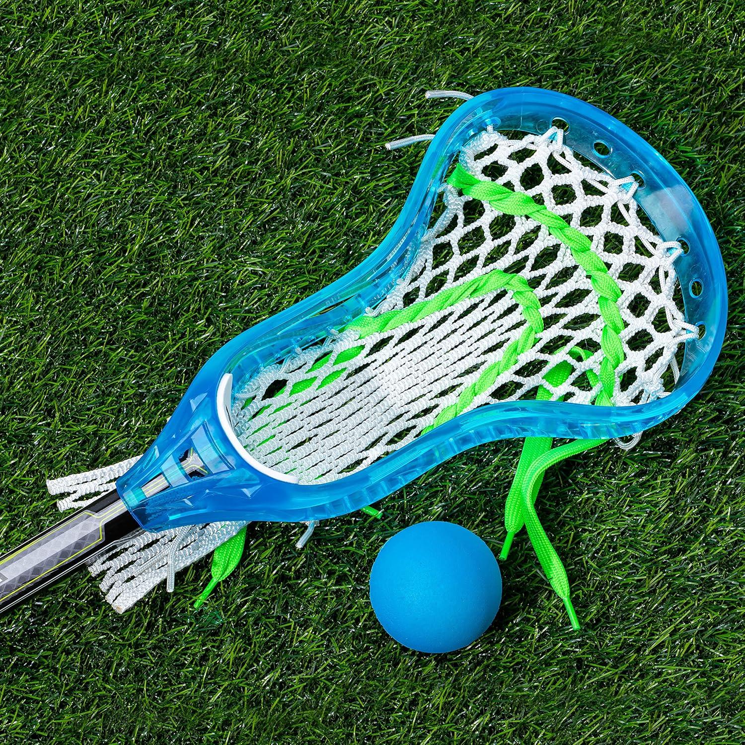 imageFranklin Sports Kids Mini Lacrosse Stick Ball Set Venom Youth Plastic Lacrosse Stick for Beginners Perfect Set for Kids ToddlersBlue