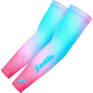 Franklin Sports Baseball Arm Sleeves – Baseball + Softball Arm Compression Sleeves for Men + Women – Multiple Sizes + Colors(Cotton Candy)
