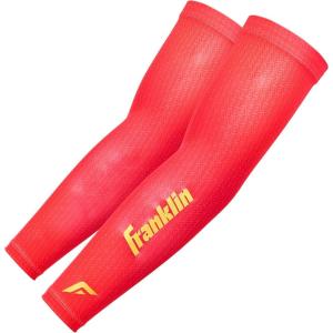 Franklin Sports Baseball Arm Sleeves – Baseball + Softball Arm Compression Sleeves for Men + Women – Multiple Sizes + Colors(Red)