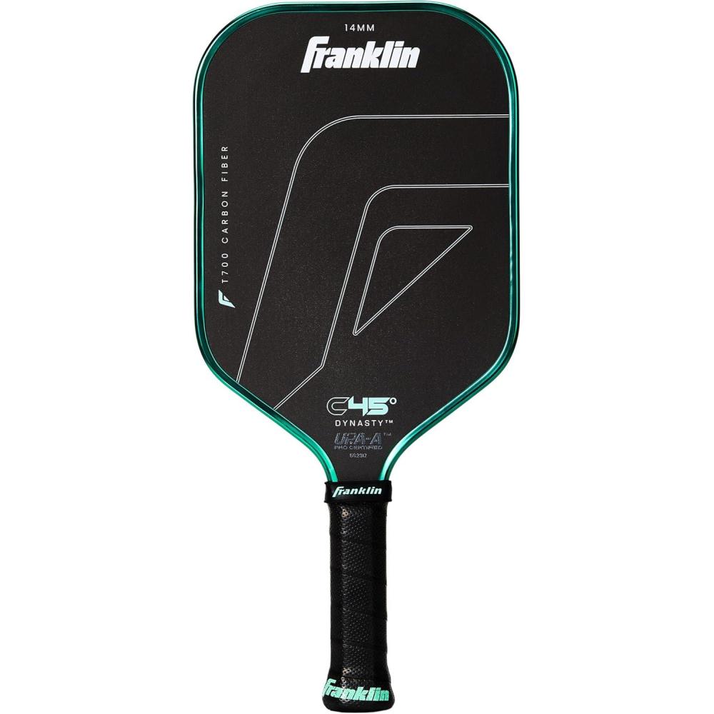 imageFranklin Sports PRO Pickleball Paddles  C45 Carbon Fiber Series  Official USAP  UPA Approved  Pro Player DesignDynasty Electric Mint