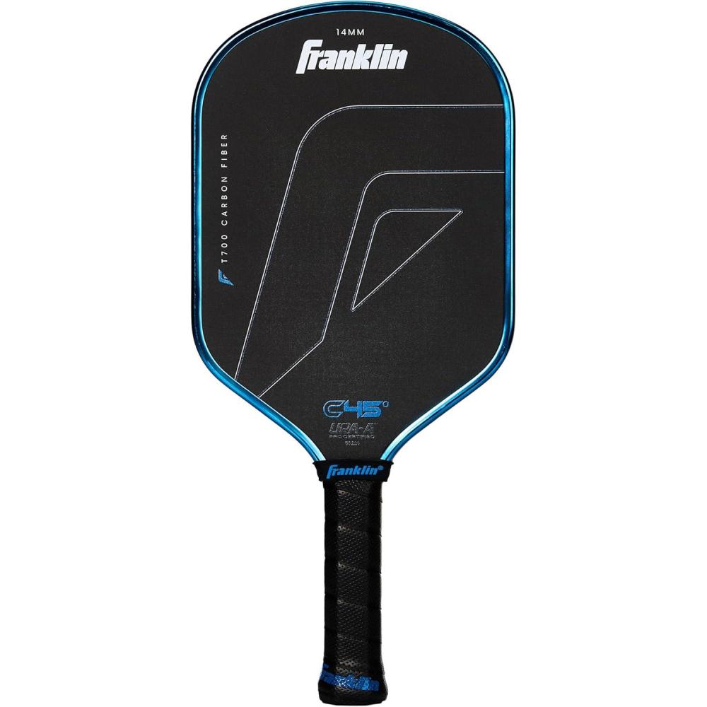 imageFranklin Sports PRO Pickleball Paddles  C45 Carbon Fiber Series  Official USAP  UPA Approved  Pro Player DesignHybrid Electric Blue