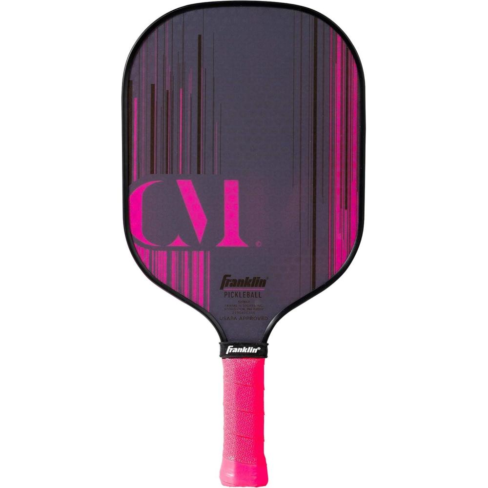 imageFranklin Sports Pro Pickleball Paddles  Christine McGrath Pro Player Tournament Pickleball Paddles  Polypropylene Paddle with Max Grit Surface  USA Pickleball USAPA Approved  13mm  16mm CoresPurple