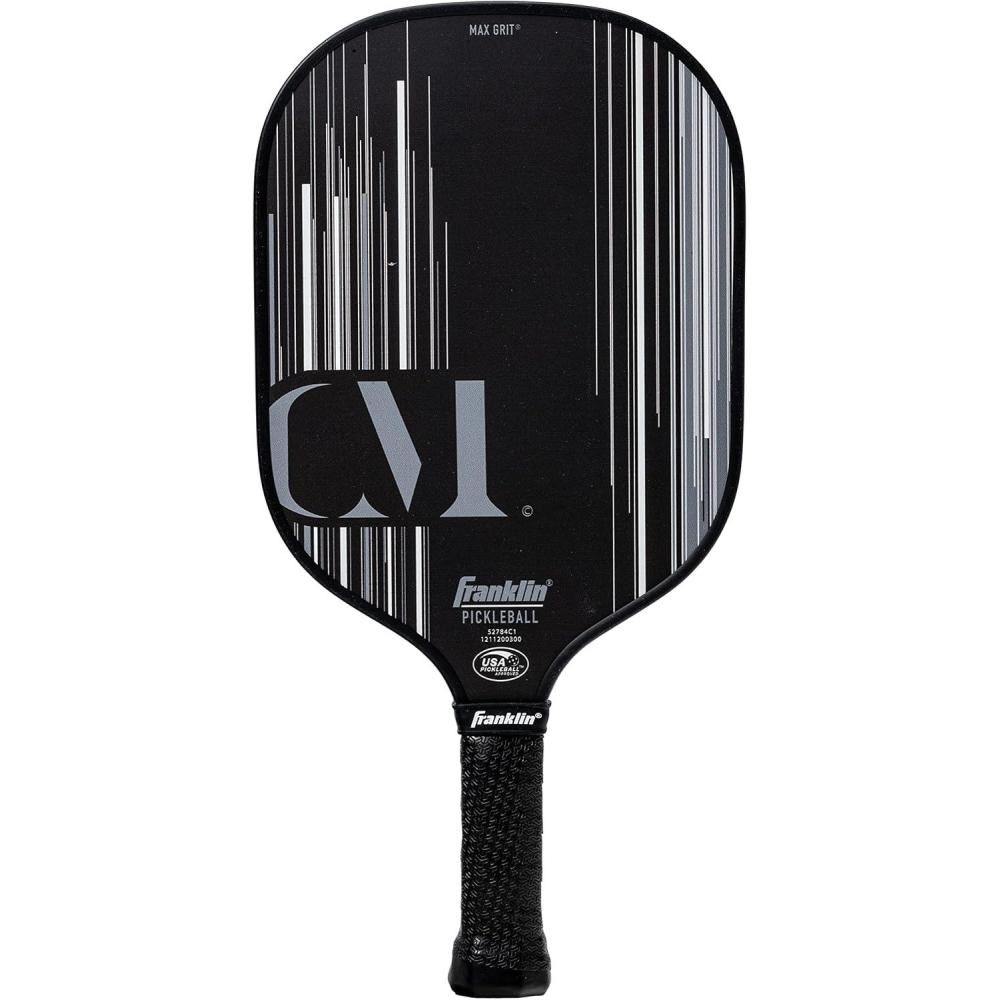 imageFranklin Sports Pro Pickleball Paddles  Christine McGrath Pro Player Tournament Pickleball Paddles  Polypropylene Paddle with Max Grit Surface  USA Pickleball USAPA Approved  13mm  16mm CoresBlack
