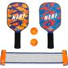 imageNERF Tabletop Pickleball Set  Mini Tabletop Pickleball Game  Retractable Net Up to 5 Feet  Fits Most Tables