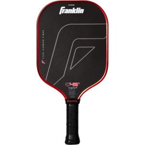 Franklin Sports PRO Pickleball Paddles – C45 Carbon Fiber Series – Official USAP + UPA Approved – Pro Player Design(Tempo |Electric Red)