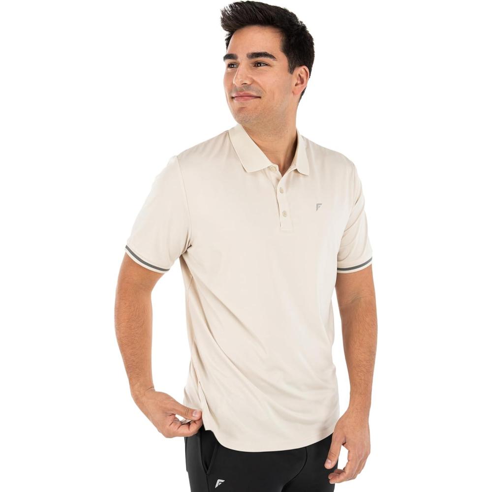 imageFranklin Sports Mens Mens Ultimate Workout Polo ShirtOat