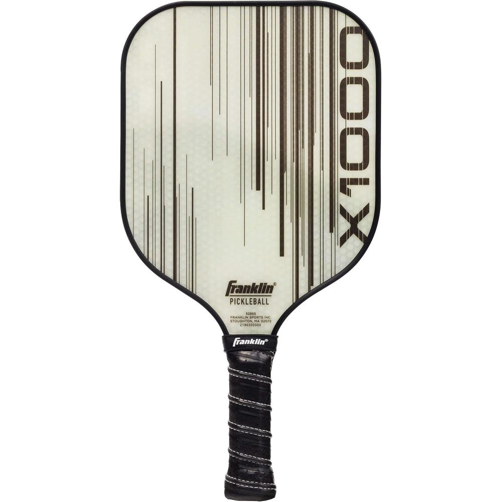 imageFranklin Sports Pickleball Paddle  X1000 Polypropylene Core Pickleball Racket  Official USA Pickleball USAPA Approved Pickleball Paddle  Lightweight Pro Racket  8mm Thick CoreWhite
