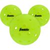 imageFranklin Sports Max Grit Textured Pickleballs  Indoor  Outdoor Extra Grip Training Pickleballs for Instant Spin  Control  3 Pack  Yellow