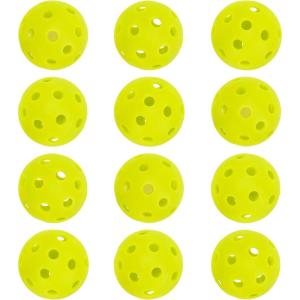 Franklin Sports Mini Training Pickleballs – 1.65″ Inch Practice Pickleballs – Indoor + Outdoor Balls for Speed, Control + Accuracy Training – Yellow – 12 Pack