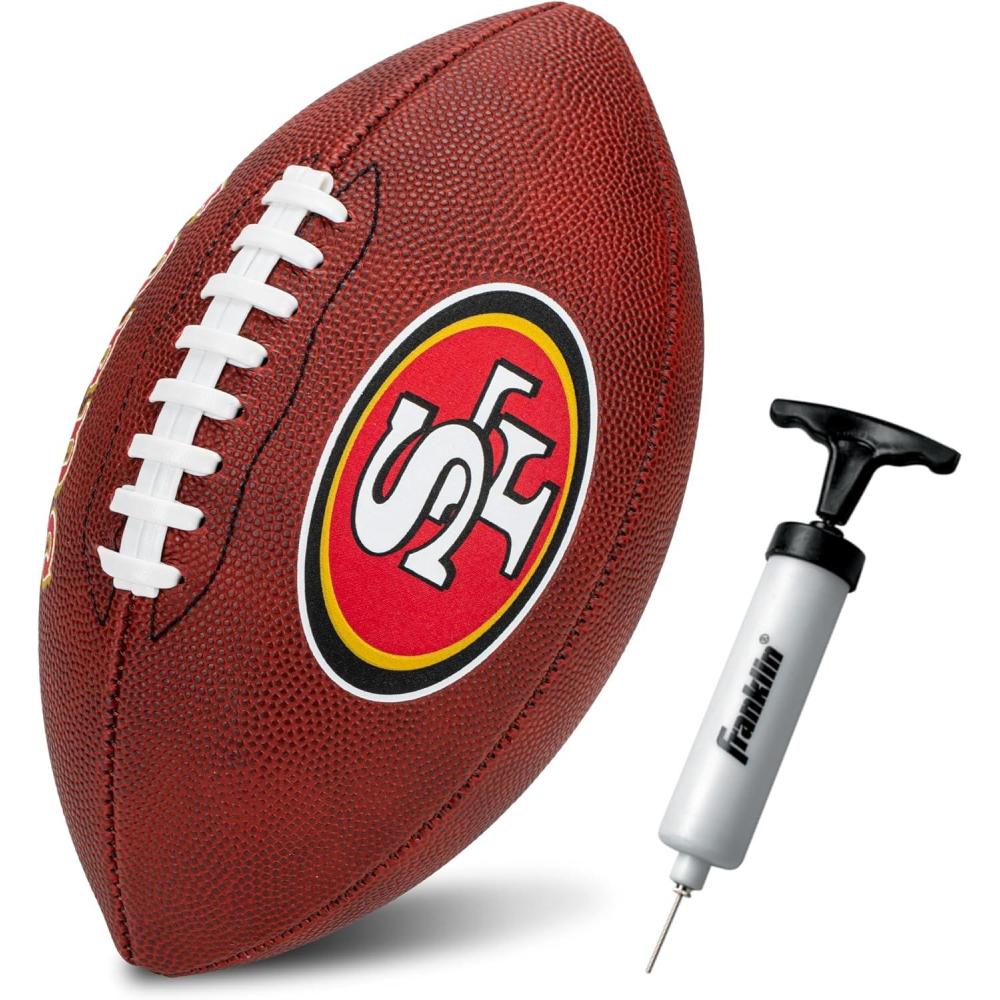 imageFranklin Sports NFL Football  Youth Junior Size Football for Kids  Official NFL Team Logo  Colors  Fan Shop BallSan Francisco 49ers