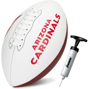 Franklin Sports NFL Autograph Football – Official Size White Panel Souvenir Football for Autographs + Signatures – NFL Team Fan Shop Memorabilia(Arizona Cardinals)