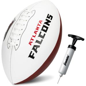Franklin Sports NFL Autograph Football – Official Size White Panel Souvenir Football for Autographs + Signatures – NFL Team Fan Shop Memorabilia(Atlanta Falcons)