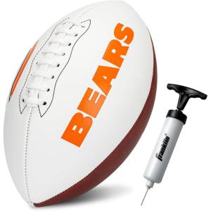 Franklin Sports NFL Autograph Football – Official Size White Panel Souvenir Football for Autographs + Signatures – NFL Team Fan Shop Memorabilia(Chicago Bears)