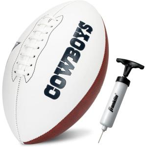 Franklin Sports NFL Autograph Football – Official Size White Panel Souvenir Football for Autographs + Signatures – NFL Team Fan Shop Memorabilia(Dallas Cowboys)