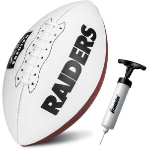 Franklin Sports NFL Autograph Football – Official Size White Panel Souvenir Football for Autographs + Signatures – NFL Team Fan Shop Memorabilia(Las Vegas Raiders)