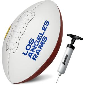 Franklin Sports NFL Autograph Football – Official Size White Panel Souvenir Football for Autographs + Signatures – NFL Team Fan Shop Memorabilia(Los Angeles Rams)