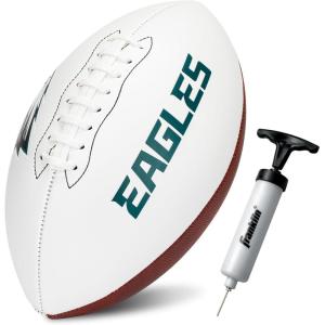 Franklin Sports NFL Autograph Football – Official Size White Panel Souvenir Football for Autographs + Signatures – NFL Team Fan Shop Memorabilia(Philadelphia Eagles)