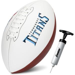Franklin Sports NFL Autograph Football – Official Size White Panel Souvenir Football for Autographs + Signatures – NFL Team Fan Shop Memorabilia(Tennessee Titans)