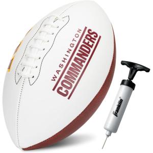 Franklin Sports NFL Autograph Football – Official Size White Panel Souvenir Football for Autographs + Signatures – NFL Team Fan Shop Memorabilia(Washington Football Team)