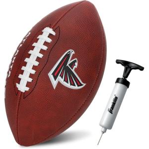 Franklin Sports NFL Football – Youth Junior Size Football for Kids – Official NFL Team Logo + Colors – Fan Shop Ball(Atlanta Falcons)