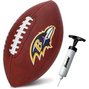 Franklin Sports NFL Football – Youth Junior Size Football for Kids – Official NFL Team Logo + Colors – Fan Shop Ball(Baltimore Ravens)