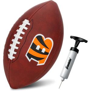 Franklin Sports NFL Football – Youth Junior Size Football for Kids – Official NFL Team Logo + Colors – Fan Shop Ball(Cincinnati Bengals)