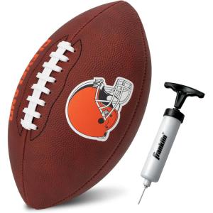Franklin Sports NFL Football – Youth Junior Size Football for Kids – Official NFL Team Logo + Colors – Fan Shop Ball(Cleveland Browns)